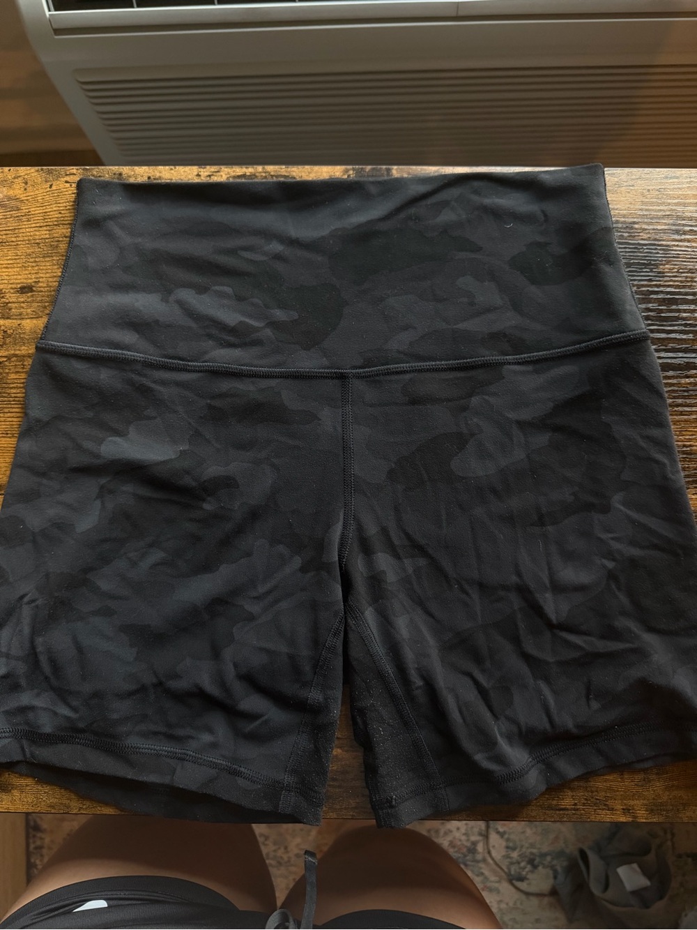 Lululemon Black Camo 6’ Biker Shorts